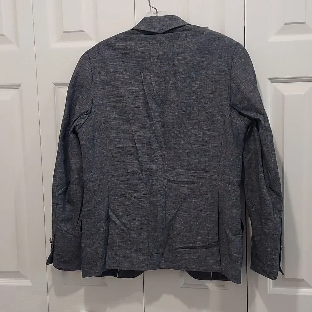 Howe Men’s Blue Cotton Linen Blend Sport Coat Sz 36